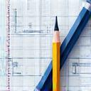 Blueprint and pencil icon representing Strategy Design step